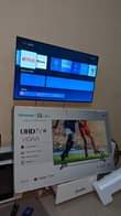A picture of Hisense smart 4K inch 55 mpyaa full box bei ni