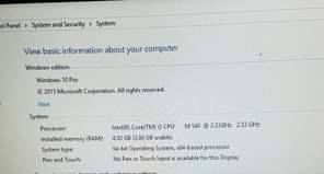 A picture of Hp core i5 laptop