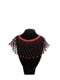 A picture of African multicolored necklaces