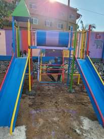 A picture of Metallic play ground swings available 256754797112 256783095025