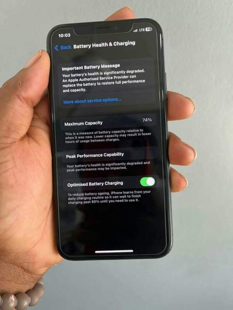 A picture of IPhone X