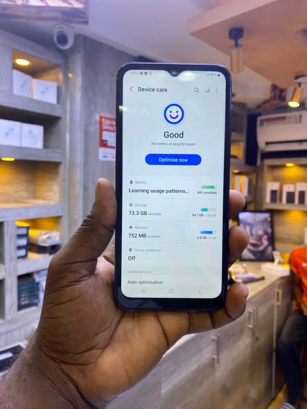 A picture of Samsung A14 128GB Price 165 000 K koo infinix tower