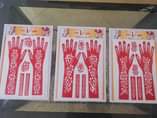 A picture of Henna and stickers available