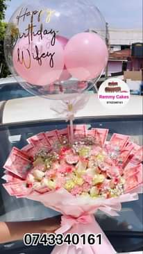 A picture of  birthdaycakes chacaractercakes flowersbouquet moneyhamper surprisepackages deliveryavailable 
