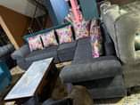 A picture of L shape sofa