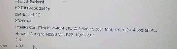 A picture of Hp probook i5 laptop