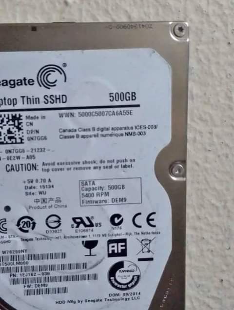 A picture of 500gb Hard disks