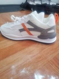 A picture of Male and female canvas shoes