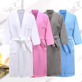 A picture of BATHROBS AVAILABLE IN DIFFERENT COLORS SIZES