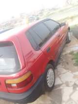 A picture of Toyota Corolla old model is available with good condition engine