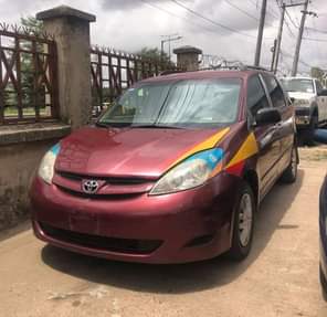 A picture of JUST IN Clean Nigerian Used Red Toyota Sienna 2008 Fabric