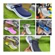 A picture of Crocs and shoes