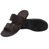 A picture of Fashion Mens Open Leather Shoes Sandals dark Brown