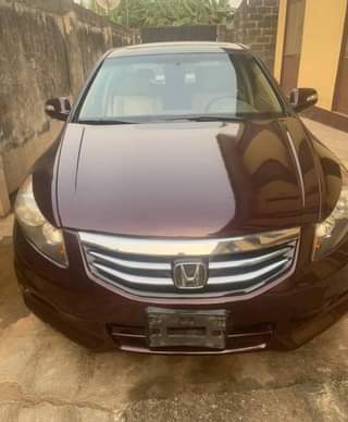 A picture of Clean Nigerian Used Wine Honda Accord 2010 Repainted Leather interior