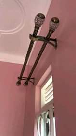 A picture of Curtain rods matallic
