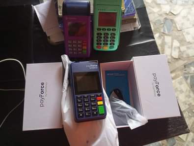 A picture of Payforce Fairmonie POS available 23k Television kaduna. 07019313804