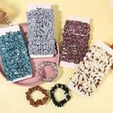 A picture of 10pcs Polka Dot Print Scrunchie Set Elastic Hair Bands