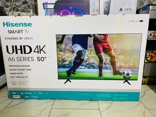 A picture of Hisense 50inch smart uhd 4k frameless tv built in blueetooth