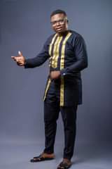 A picture of African men suits.