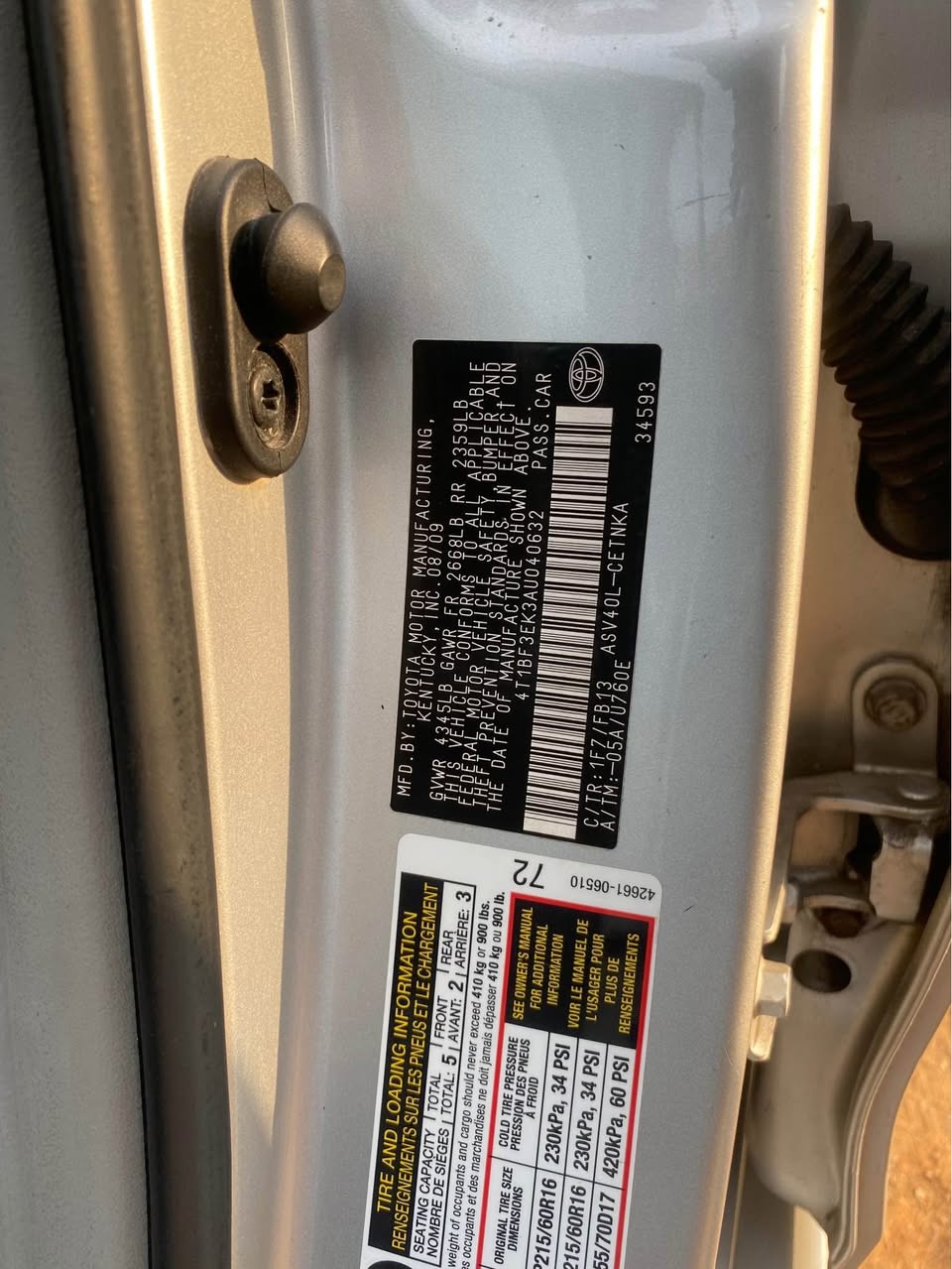 A picture of Toyota Camry 2010 tokunbo