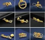 A picture of ustomized name brooches