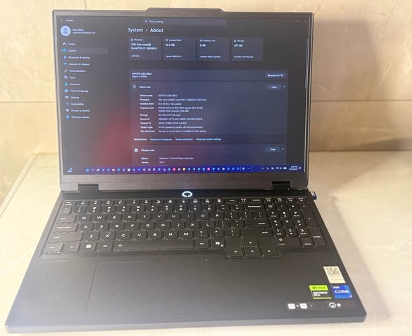 A picture of Lenovo Legion Laptop i7