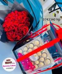 A picture of  flowerbouquet moneyhampers balloons cakes surprisepackages gifts deliveryavailable kampalaUg