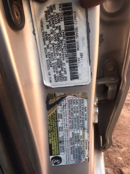 A picture of Toyota camry 2004