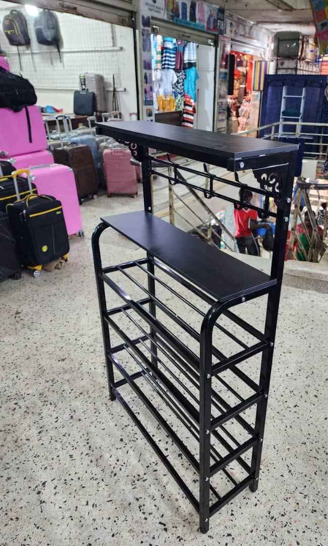 A picture of Heavy metal shoerack n bag holder