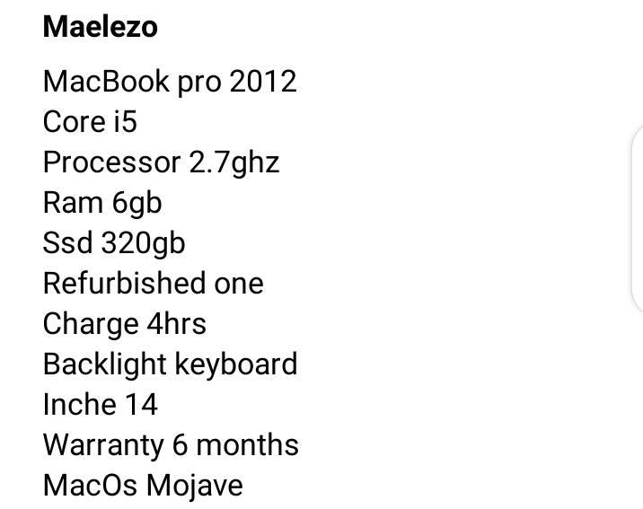 A picture of MacBook pro