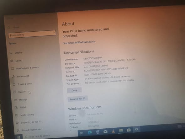 A picture of Asuz laptop