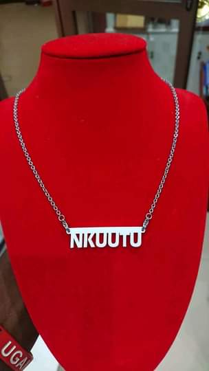A picture of Customised 3d Name necklaces Call or whatsapp us 0703149812
