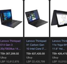 A picture of Lenovo LAPTOP Tsh 250 000 