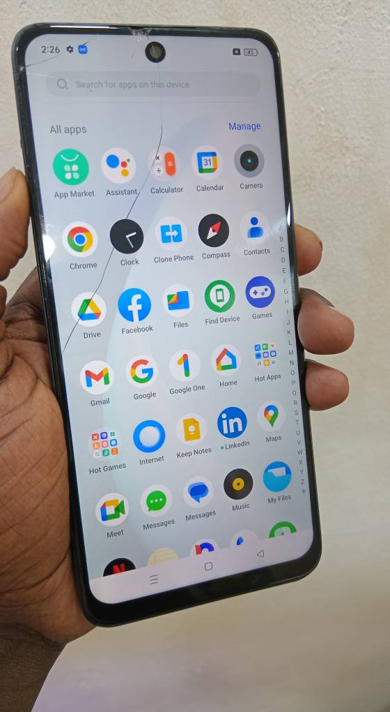 A picture of REALME C55 256GB STORAGE 8GB RAM SLIGHT CRACK 270K 0755457585