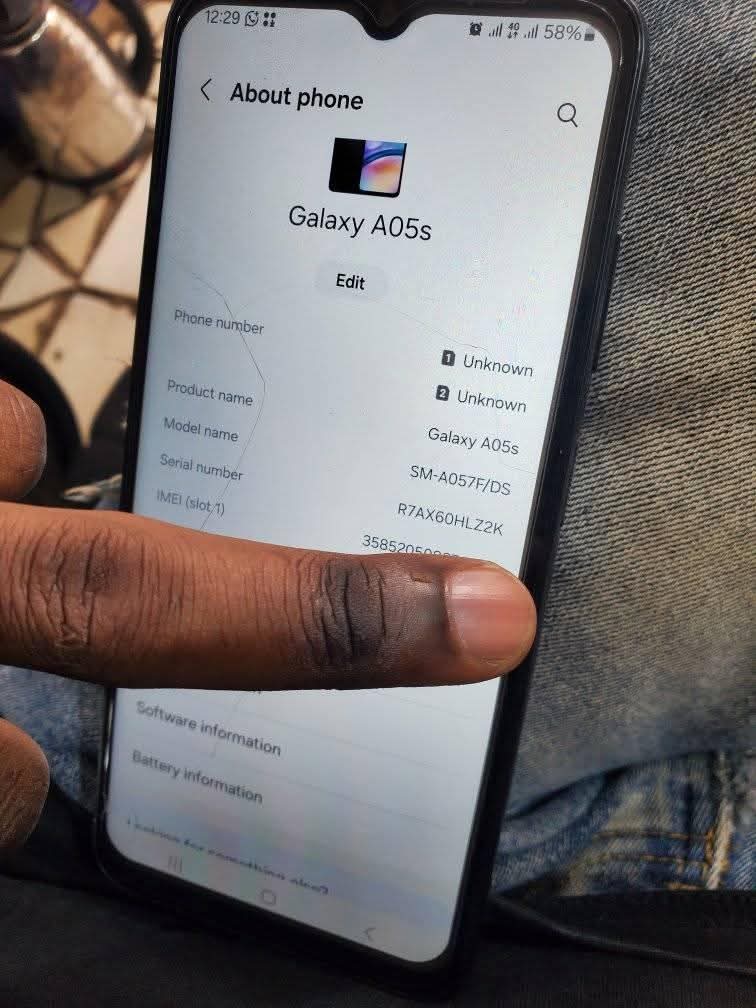 A picture of SAMSUNG GALAXY A05S 64GB AND 4GB RAM