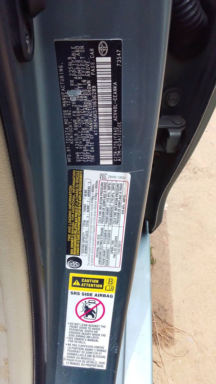 A picture of 08133920452 Low budget deal Toyota Camry 2008 model Engine tapping
