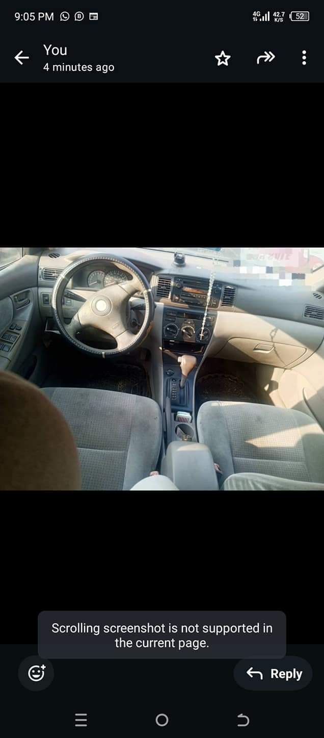 A picture of Awoo Toyota Corolla LE year 2007 first body Tok standard