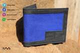 A picture of KAIALeather This Mens full grain leather and canvas combo wallet