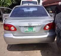 A picture of Toyota Corolla for sale and everything is working perfectly well