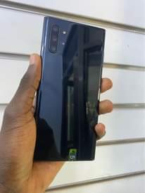 A picture of Samsung Note 10 plus 256gb storage 12gb ram 750k WhatsApp