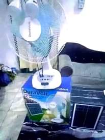 A picture of PROMO PRICE Solar lord Solar 4in1 Table Fan Heat Killer