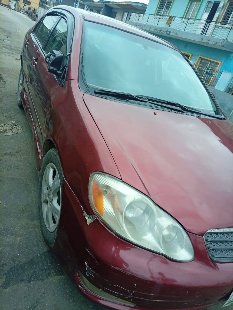 A picture of Toyota Corolla 05 painted on first body untouched engine and