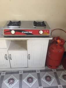 A picture of JIKO LA GAS PLATE MBILI MTUNGI MKUBWA WA GAS NI