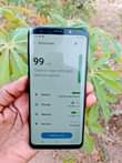 A picture of Samsung Galaxy s9 kunamuda ukipunguza mwang kinacheza kioo gb64 ram4
