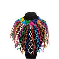 A picture of African multicolored necklaces
