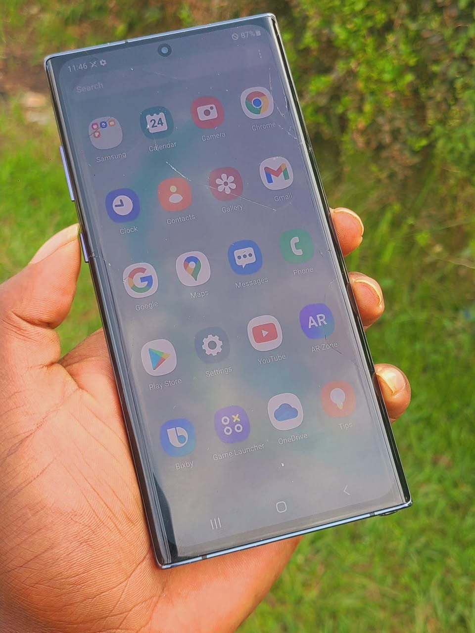 A picture of Sumsung galaxy note 10plus 5g