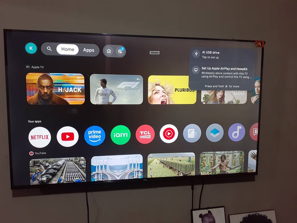 A picture of Tcl 55inches used at 600k