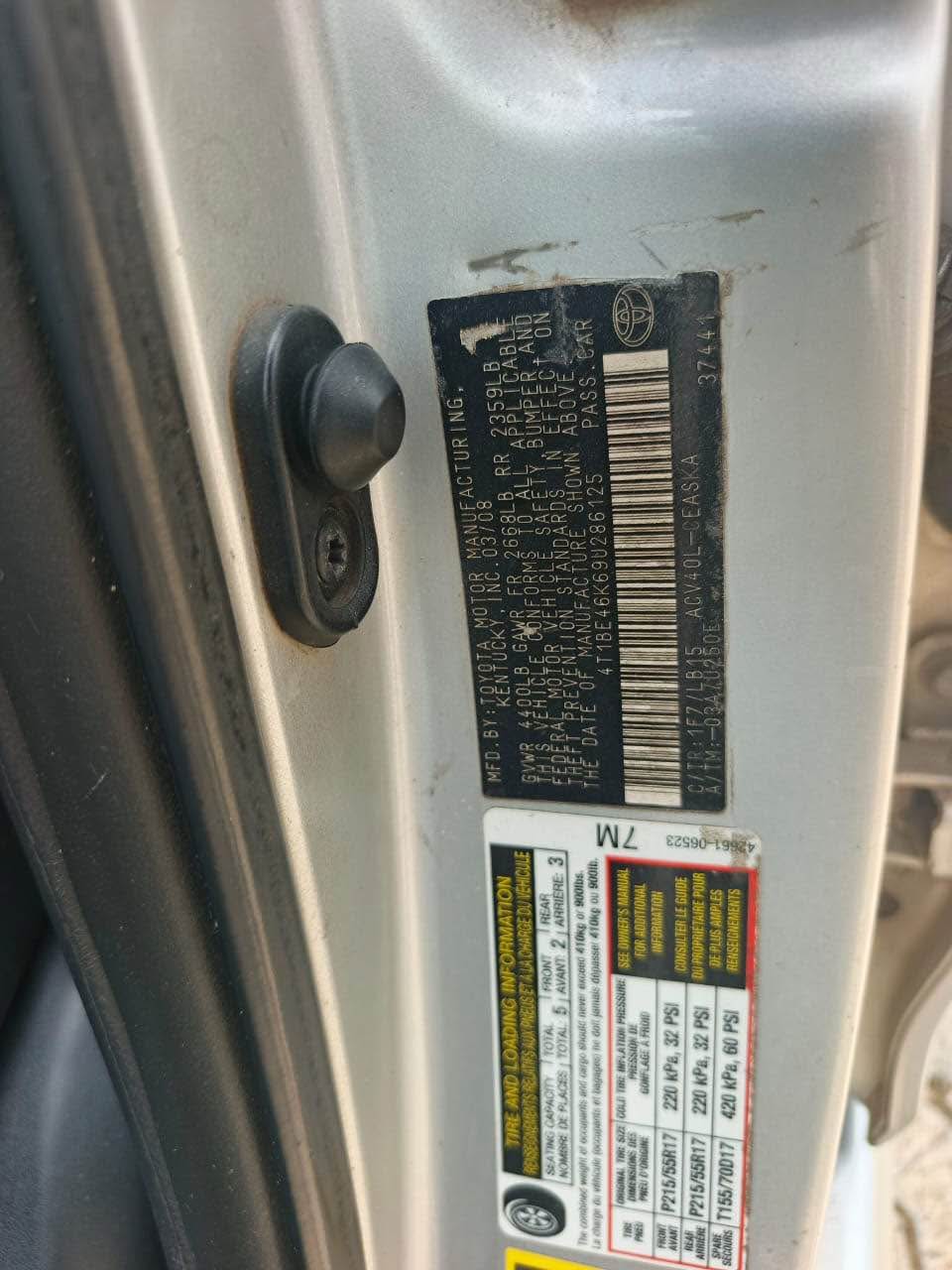 A picture of REGISTERED TOYOTA CAMRY SPORT 2009 MODEL