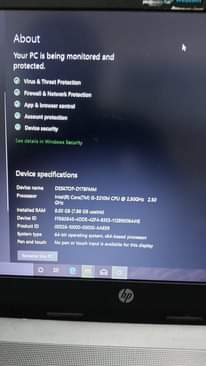 A picture of HP laptop