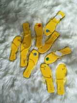 A picture of Foreign leather flat slippers